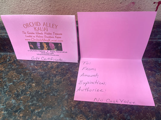 The safest gift, you know they will like (Orchid Alley Gift certificates)